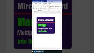 How to Merge Text in Multiple Lines into One Line in Word 