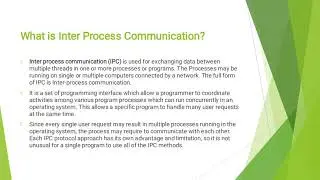 Inter Process Communication