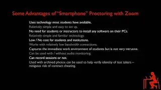 Smartphone Proctoring with Zoom