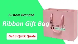 Luxury Custom Branded Paper Gift Bags with Ribbon Handle, Sustainable Packaging Solution
