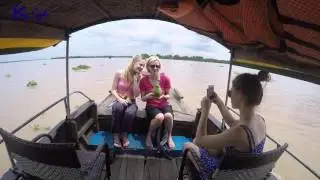 Shooting gun at Cu Chi, taking boat and cycling with Jullien family - Mekong delta