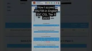 My Strategy 💯- 135/135 in English SSC CGL Tier 2 2022 || Tips 