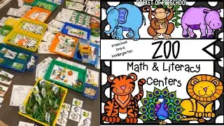 Zoo Math & Literacy Centers Unit Preview
