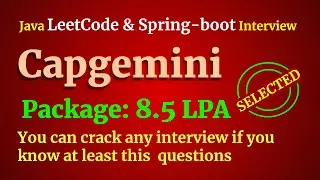 Capgemini Interview | Java-Springboot Coding Interview Question Answers