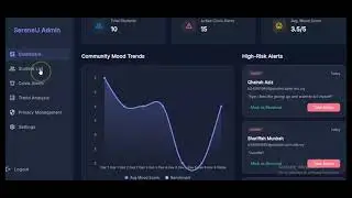 AI Powered Peer Mental Health University Support Chatbot - Admin Video Demonstration