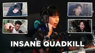 STREAMER REACTION T1 XCCURATE INSANE QUADKILL