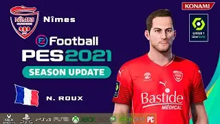 N. ROUX face+stats (Nîmes) How to create in PES 2021