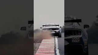 British GT Ford Mustang GT4 in the dust during testing at Donington Park yesterday 05/08/24.