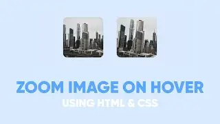 Zoom Image On Hover using HTML & CSS