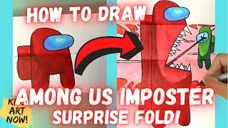 How to Draw an Among Us Imposter - Surprise Fold!