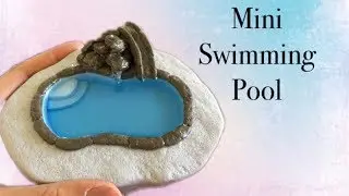 DIY Miniature swimming pool with polymer clay and resin - Tutorial