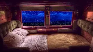 Cozy Night Train Ambience Rain for Sleeping 8 hours White Noise
