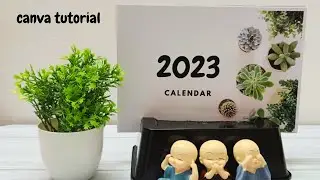 Create your Own desk Calendar on Canva | 2023 calendar | Plant themed calendar
