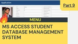How To Create MS Access Students Database Management System For School - Part 9 - Menu