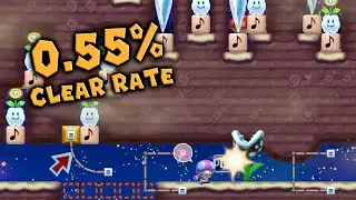 【0.55%】 オーバーライド♪ (50秒演奏×High-SpeedRun) by モルル♪ [Mario Maker 2]