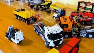 RC LEGO Technic - Hook-lift truck meeting