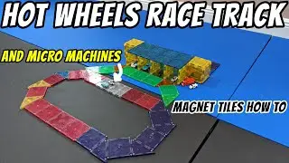 How To Build A Magnet Tiles Hot Wheels AND Micro Machines Race Track