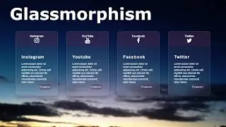 Glassmorphism con HTML y CSS - tutorial es español - HTML CSS CARDS