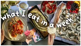 REALISTISCHES FOOD DIARY einer Woche im Sommer ~ viel Eis, Girls Trip Snacks, Flammkuchen, Wraps...