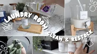 😍 SATISFYING CLEAN & RESTOCK LANDRY ROOM 🧺 CLEANING MOTIVATION & DREAMY STORAGE IDEAS !