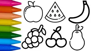 Bolalar uchun mevalarni qanday chizish mumkin How to draw Fruits for kids