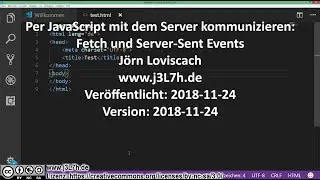 Communicate with the server via JavaScript: Fetch and Server-Sent Events