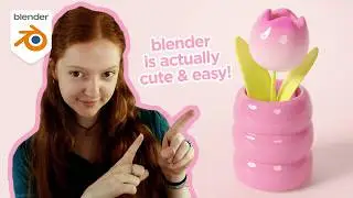 Cute Blender Tulip Tutorial (beginner friendly)!