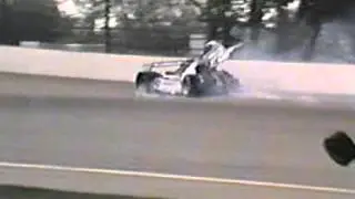 rfin081 CART Champ Car Johnny Rutherford wrecks at Indianapolis USA 1983