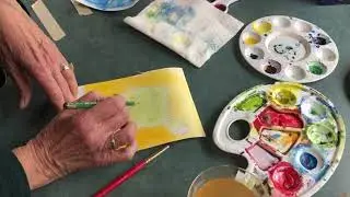Children and parents making art at home