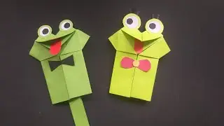 Лягушка-оригами с подвижным языком