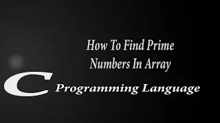 program to find prime number in c using array
