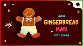 Drawing a simple Gingerbread man // Vector graphic// illustration // in Linux inkscape // DIY art