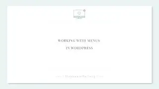 Working with WordPress Menus