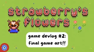 top down pixel art for my adventurous lil' cow game! | Strawberry's Flowers devlog #2
