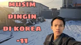 musim dingin di korea selatan , ngeruk salju di area pabrik ..!!