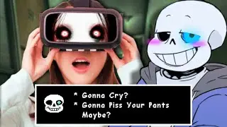 Sans from Undertales. first time in scary VR room