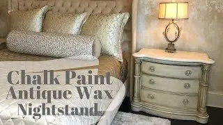 Chalk Paint Makeover | Antiqued Nightstands | Easy Chalk Paint and Antiquing Wax DIY
