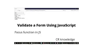 JavaScript - Complete Form Validation in JavaScript[ Registration form validation using JavaScript ]