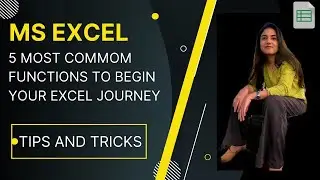 5 Basics Formulas of Excel | Excel Your Day | Excel for Beginners