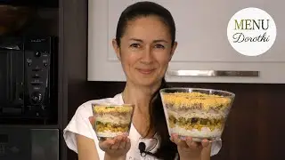 Sałatka warstwowa z tuńczykiem i jajkiem. Przepis jak zrobić smaczną i szybką sałatkę. MENU Dorotki.