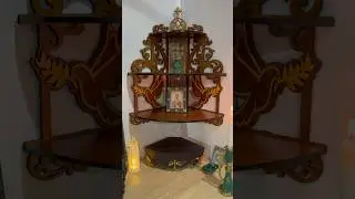 Wooden corner shelf Handmade altar Wall home prayer area Cathedral Christian Catholic Orthodox gifts