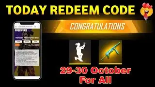 Free Fire Redeem Code Today | 29 October Redeem Code Free Fire | FF Redeem Code Today 29 October