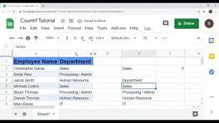 HOW TO USE COUNTIF AND UNIQUE FUNCTION IN GOOGLE SPREADSHEET 