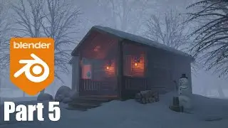Modeling a Snowy Cabin in Blender Part 5