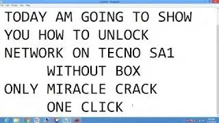 HOW TO UNLOCK NETWORK LOCK ON TECNO SA1,S1,S1S WITHOUT BOX.