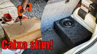 DIY - Caixa Subwoofer Slim feita em casa!