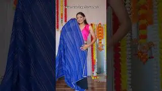 Cotton saree drape for summers #saree #sarees #sareelove #draping #ashortaday