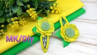 Materials for Creativity + MK / DIY CLICK CLACK Flowers from foamiran Hairpin DIY, Flower.