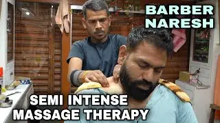 ASMR Semi Intense Head massage, Neck Cracking by IndianBarber Naresh After long time, Relax UR 😴