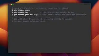 Using Git bisect command